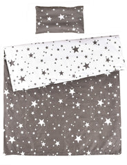 MEJU Star Twinkle duvet cover closeup showing soft cotton weave for kids’ comfort and easy care.