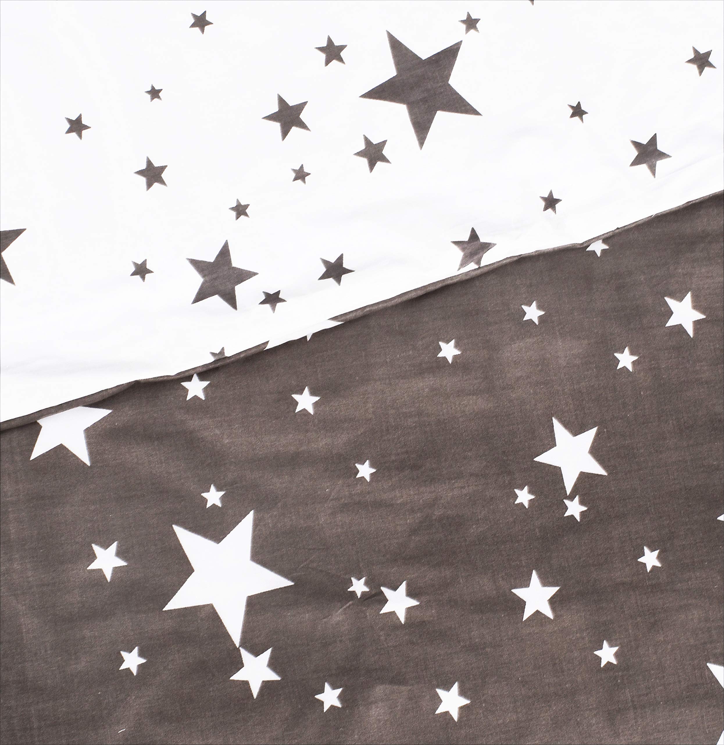 MEJU Star Twinkle pillowcase closeup showcases 100% cotton softness and breathable comfort.