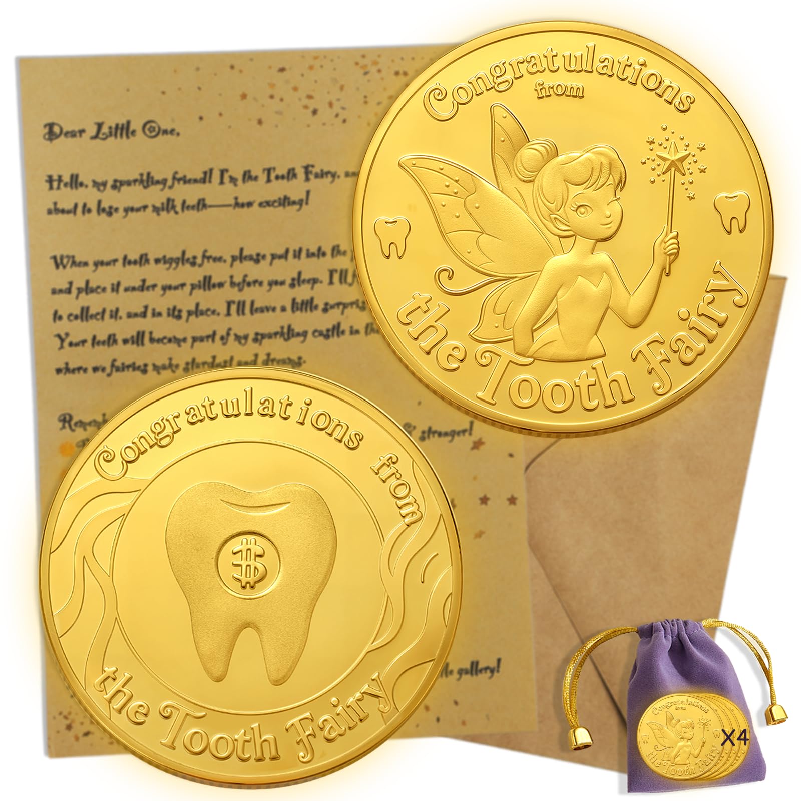 Meliatomia Tooth Fairy coins set for a magical milestone keepsake.
