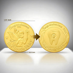 Meliatomia tooth fairy coins 4-pack back-teeth-shape, keepsake for growing-child milestones.