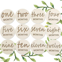 Meliatomia wooden milestone disc month 1 capture your baby's first month memories