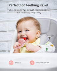 Melican feeder ring grip aids little hands in grabbing and practicing independent feeding.