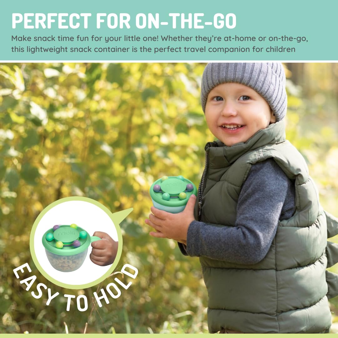 melii Abacus mint crumb-contained design helps keep snack time tidy