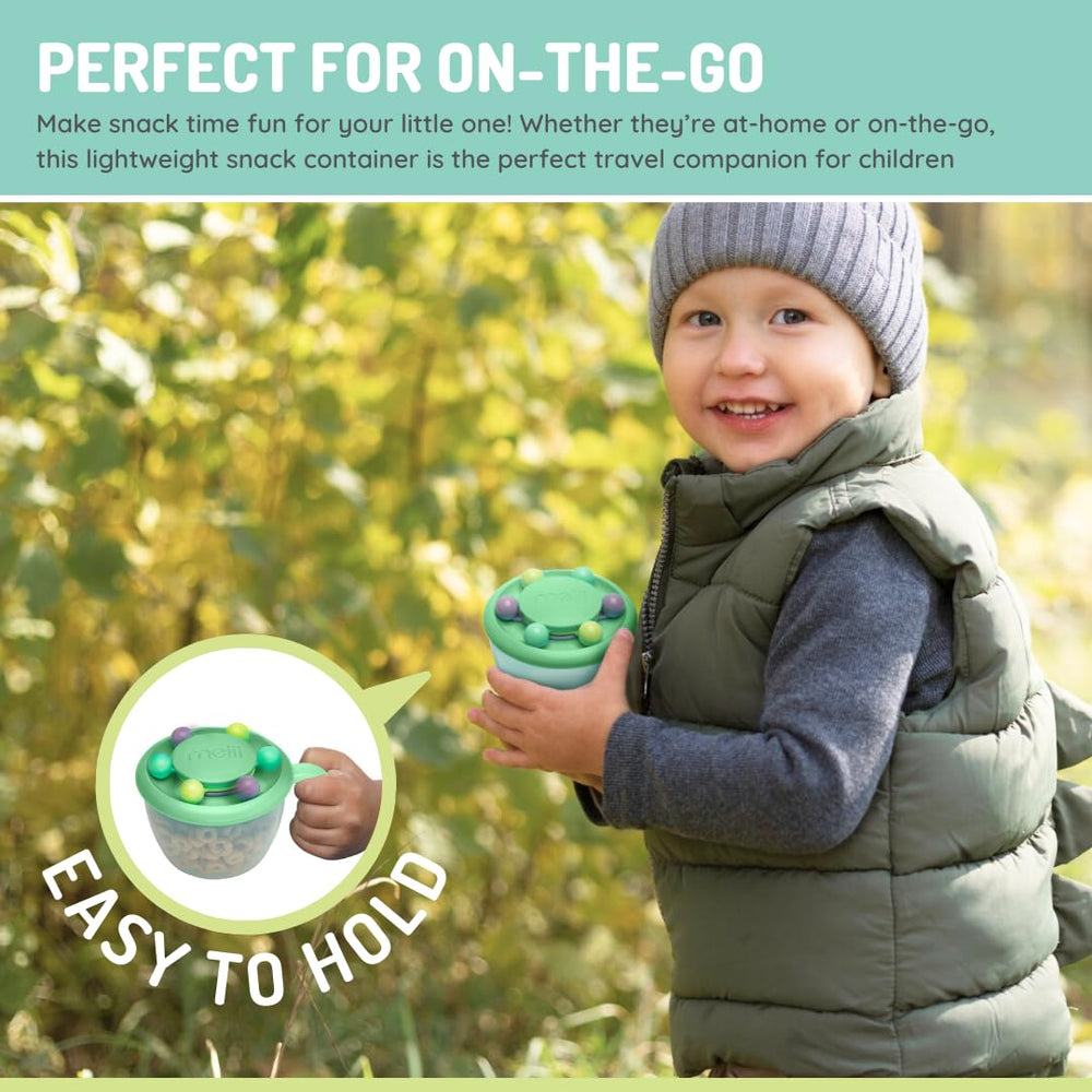 melii Abacus mint crumb-contained design helps keep snack time tidy