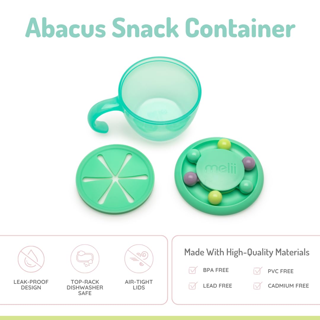 melii Abacus mint on-the-go use with bead feature for play and learning
