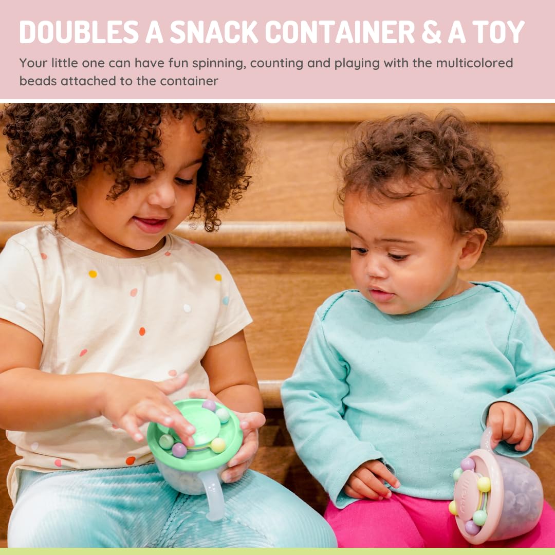 melii Abacus mint side view shows compact kid-friendly container