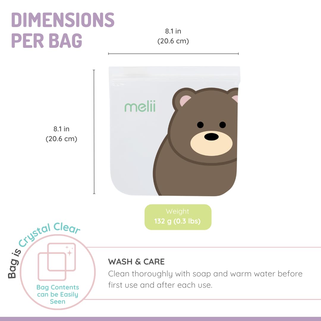 melii bear snack bag 4-pack ideal for easy-open lunch options.