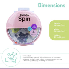 melii Bento Spin BPA-free materials ensure chemical-free meals for little eaters.