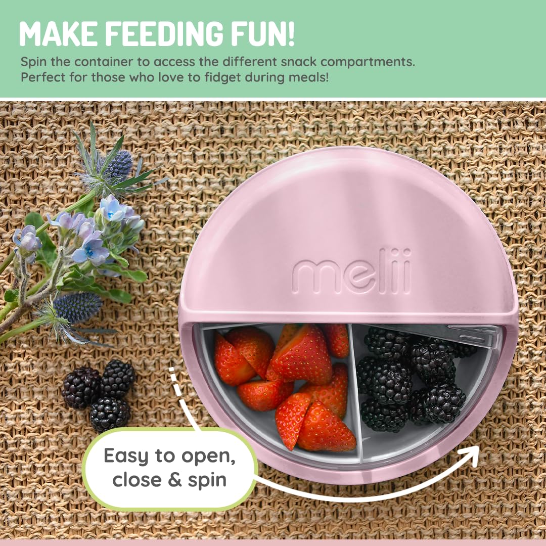 melii Bento Spin dishwasher-safe top rack convenience for busy families.