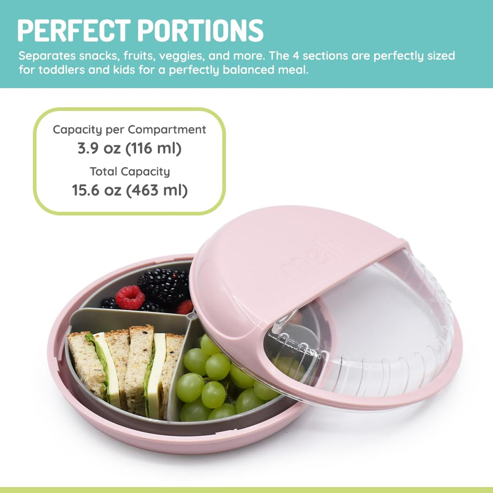 melii Bento Spin on-the-go design makes travel snacks simple.