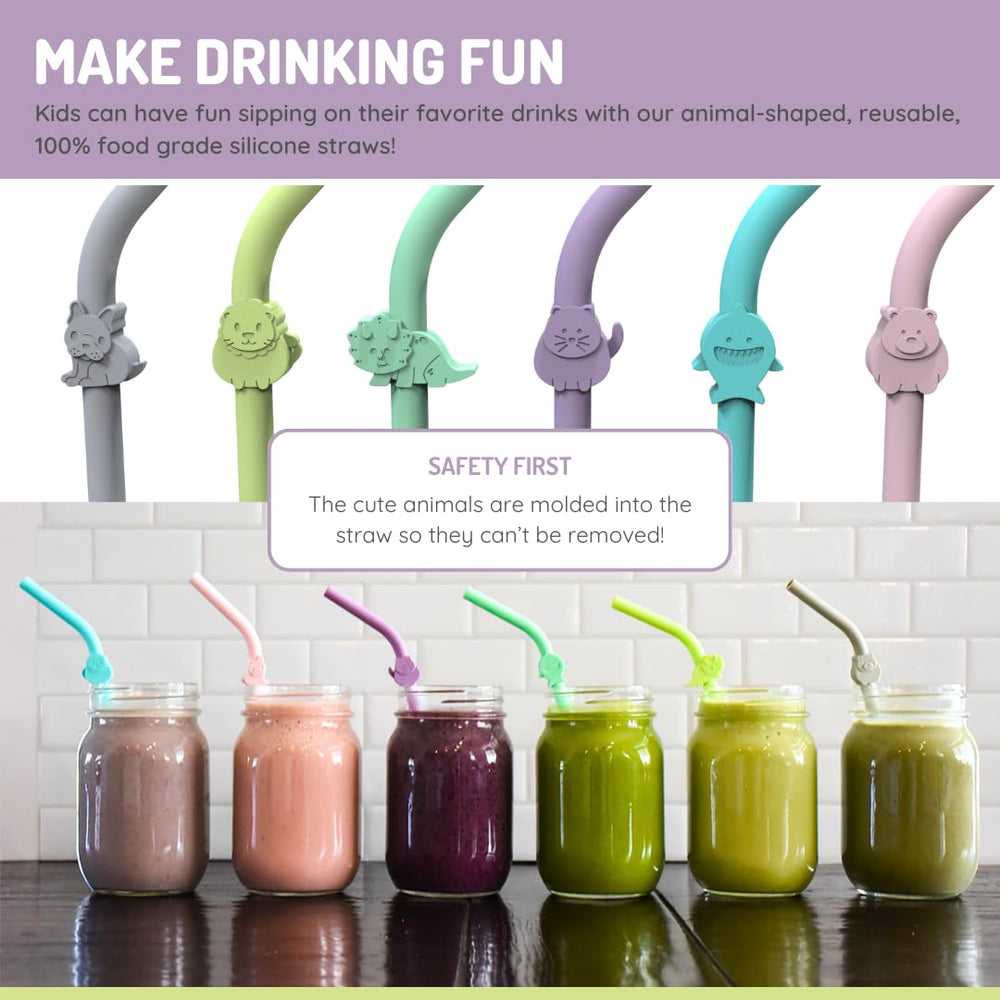 melii silicone straw cleaning brush included for quick upkeep