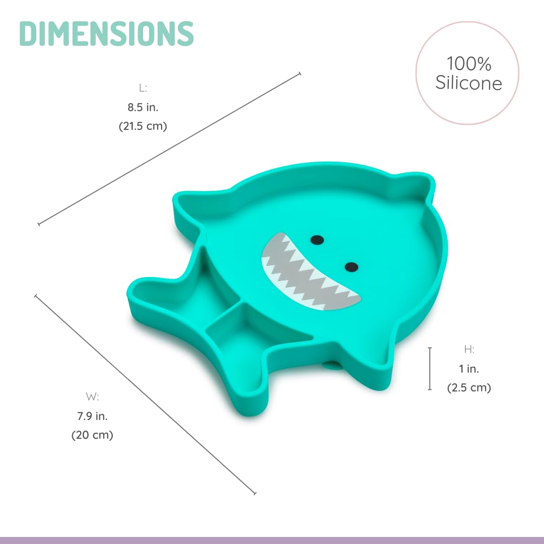 Melii divided plate supports baby-led weaning with divided sections for tasting textures