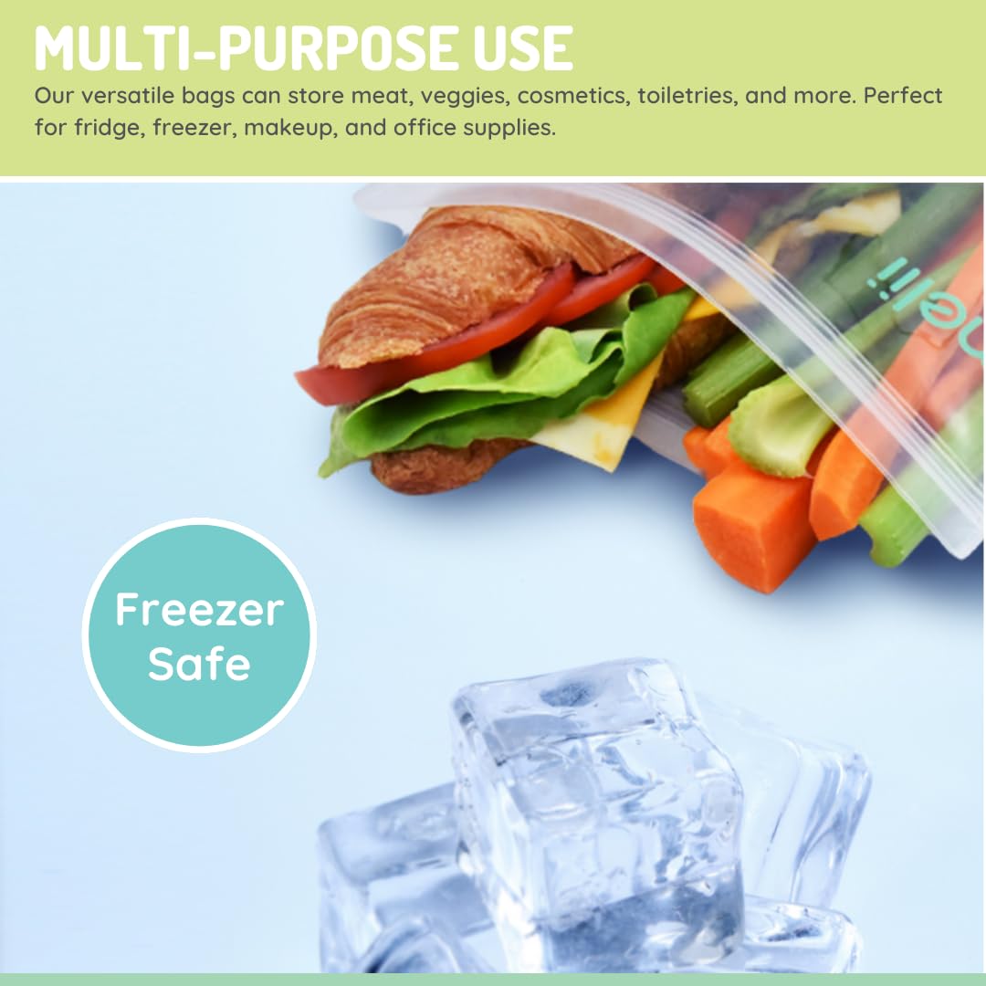 melii BPA-free snack bag set enables safe reuse at home or travel.
