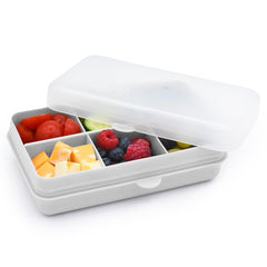 melii Mini Snackle Box lid open for easy access to snacks on the go.