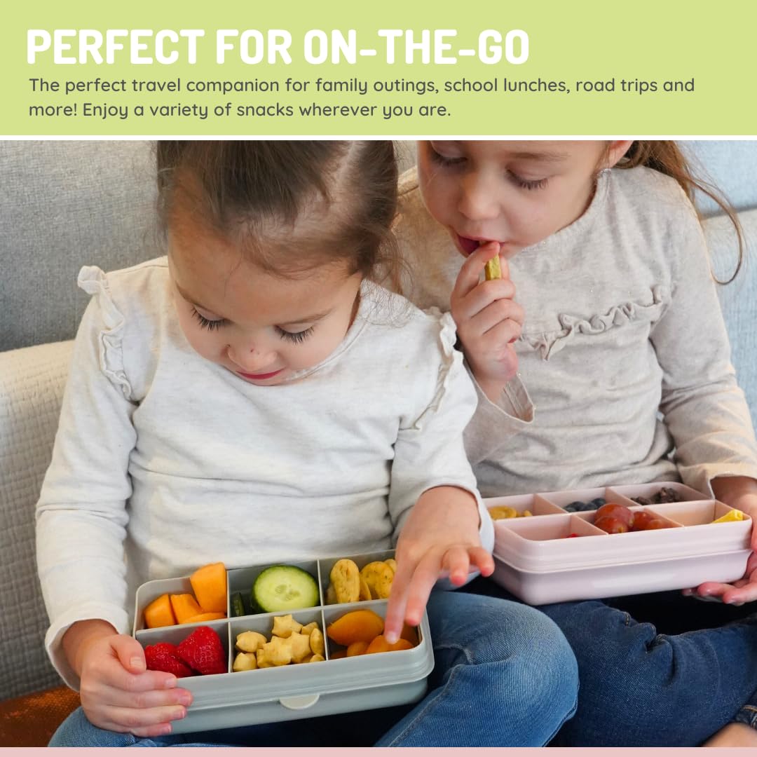 melii Mini Snackle Box on-the-go snacking solution in a colorful rainbow.