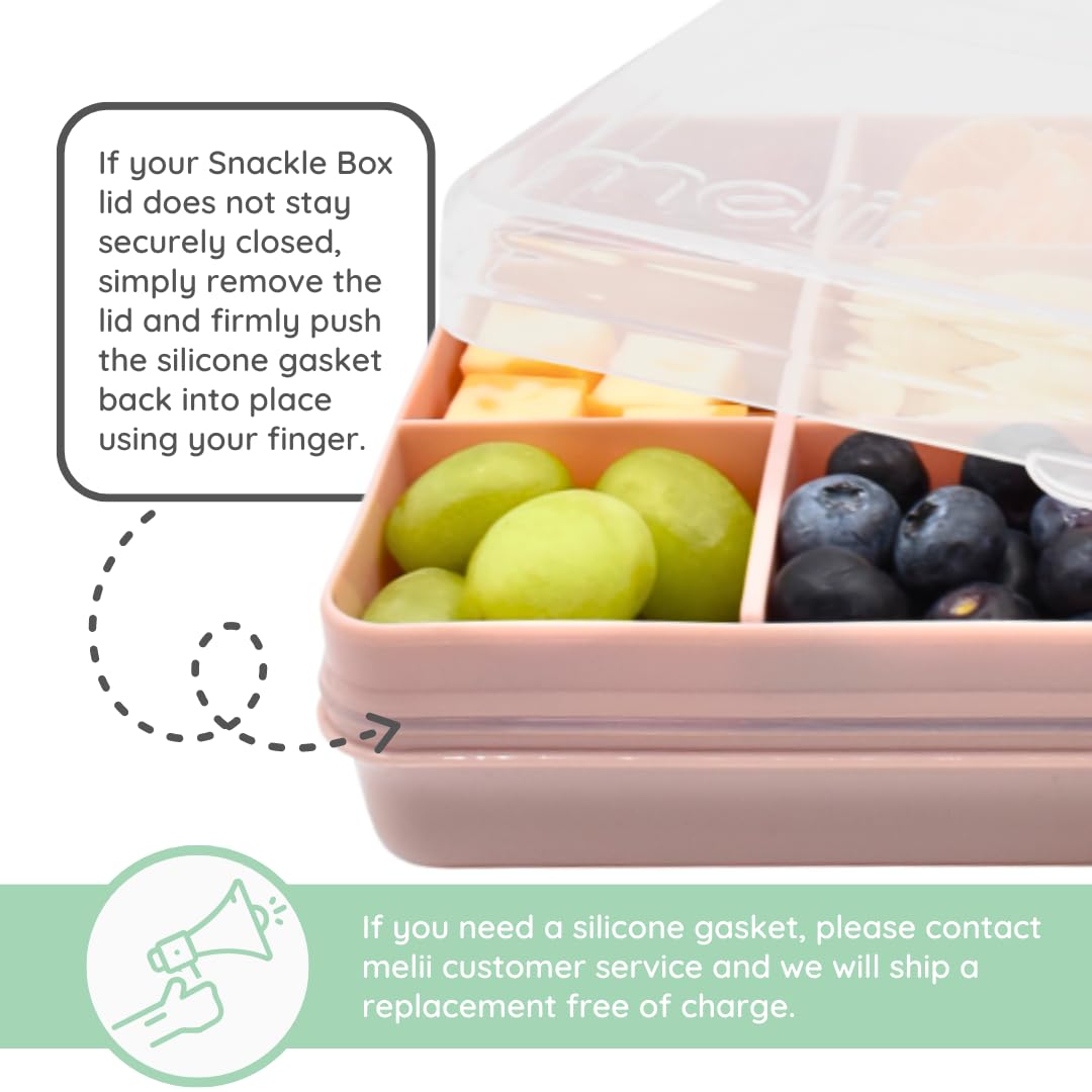 melii Snackle Box kid-friendly, easy-open lid for on the go snacks