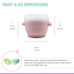 melii Snap & Go pods are freezer-safe for prep-ahead meals