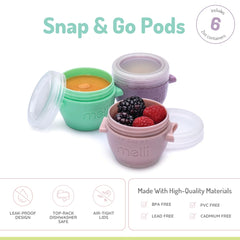 melii Snap & Go pods stackable 6-pack saves cabinet space
