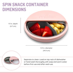 melii Spin Snack Container dishwasher-safe for quick cleanup after meals