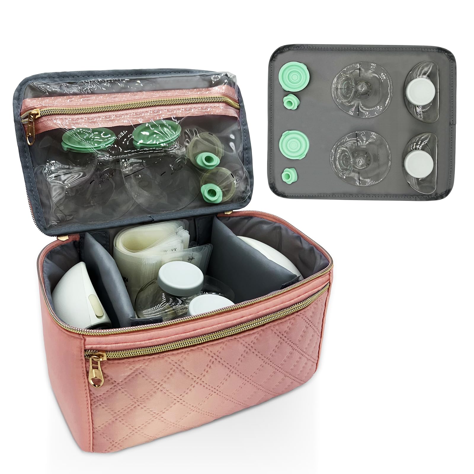 MELINON wearable pump bag compact front pocket keeps essential items organized on the go.