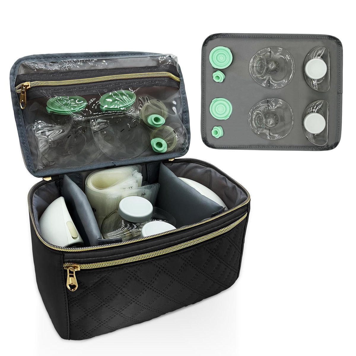 MELINON wearable pump bag Elvie fit for on-the-go pumping.