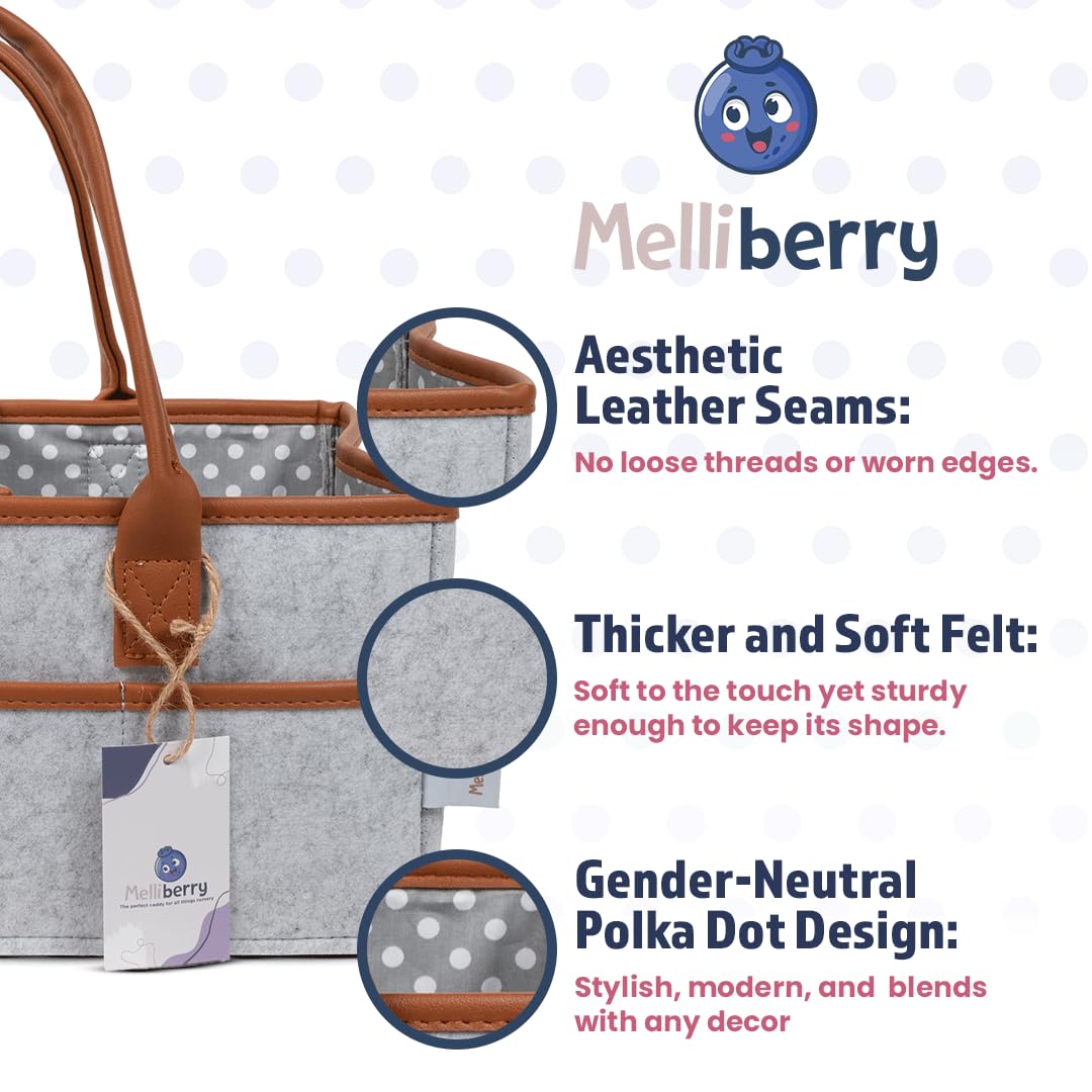 Melliberry diaper caddy interior divider for customizing storage
