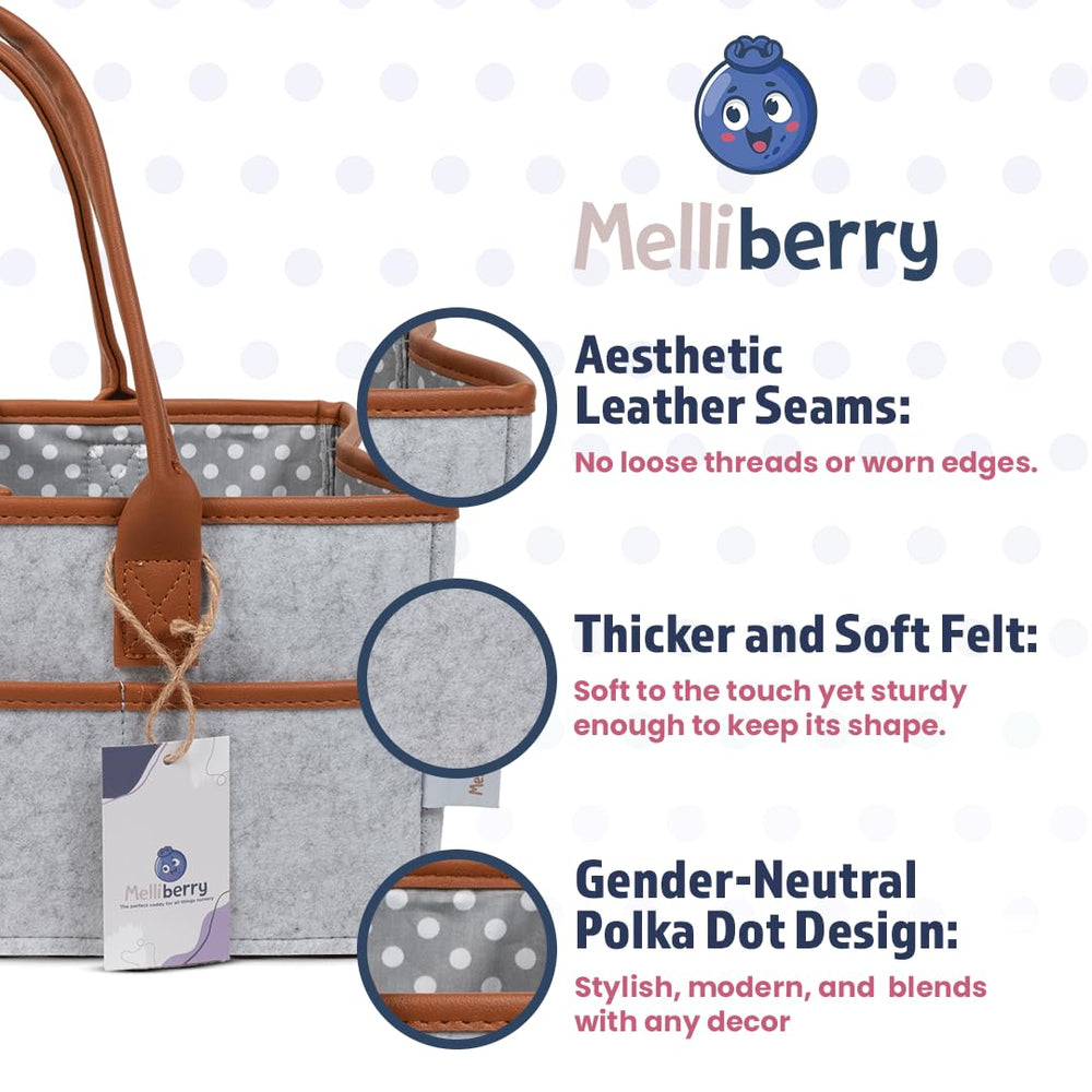 Melliberry diaper caddy interior divider for customizing storage