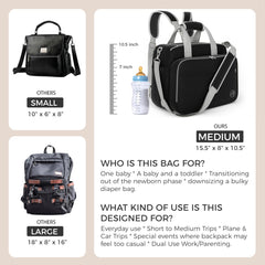 Mellories diaper bag crossbody style for hands-free errands.