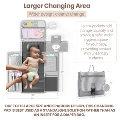 Mellories portable diaper changing pad wider design provides extra room for wriggly babies