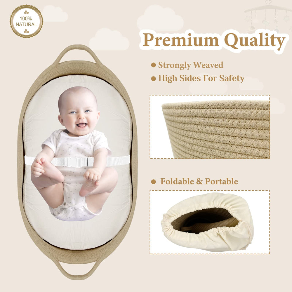 Meloom basket with removable waterproof cover ready for washing