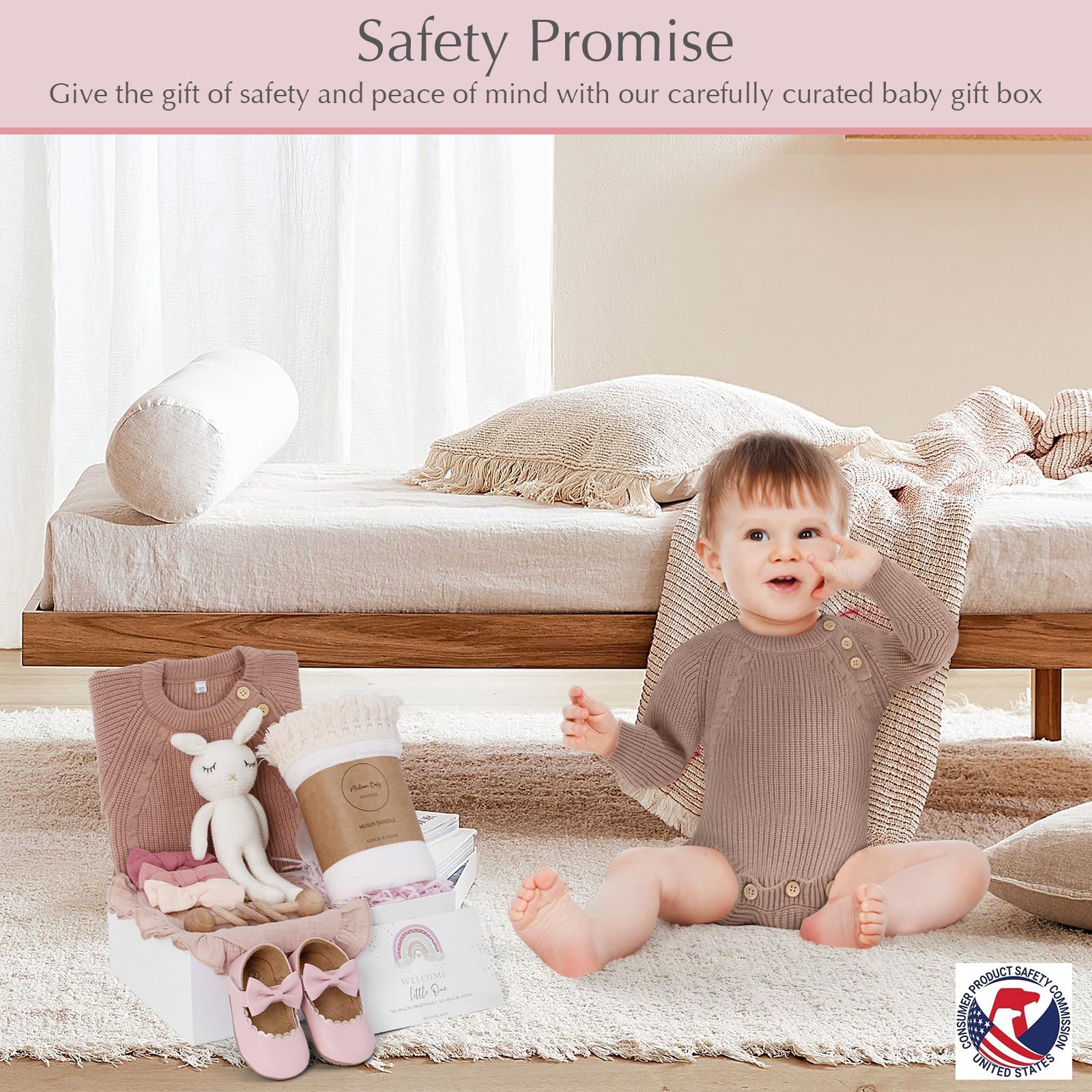 meloom deluxe baby comfort bunny plush toy for comforting moments