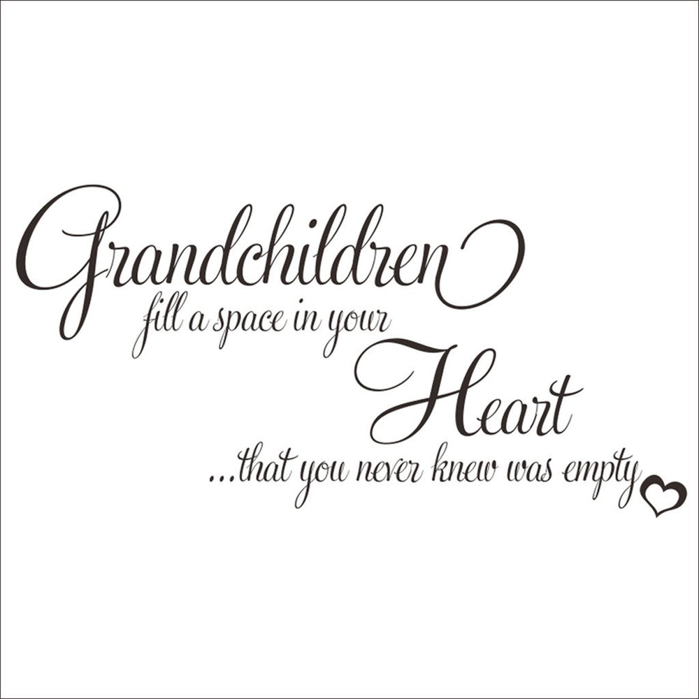 Melostu grandchildren fill space quote decal creates warm family focal point on wall