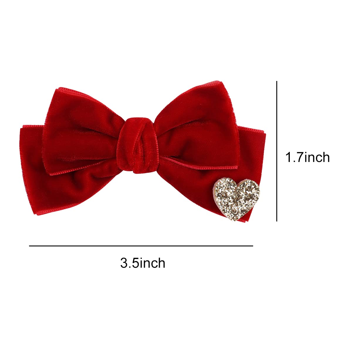 Melyde red velvet hair bow gift-ready packaging for presents