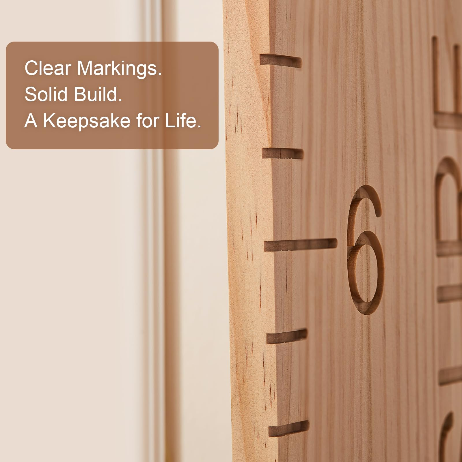 Mengliky height chart easy wall installation demonstrates hassle-free setup and alignment in minutes.