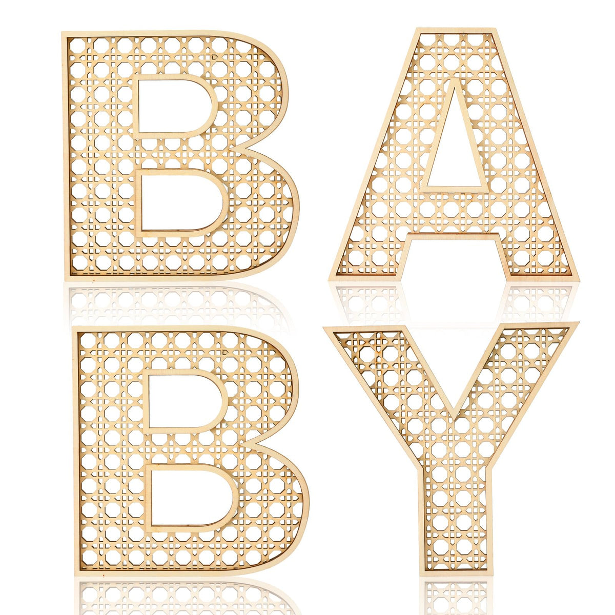 Menkxi baby letters on a wall add rustic nursery charm.