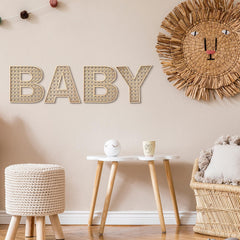Menkxi wooden letters with easy-hang design simplify wall display.