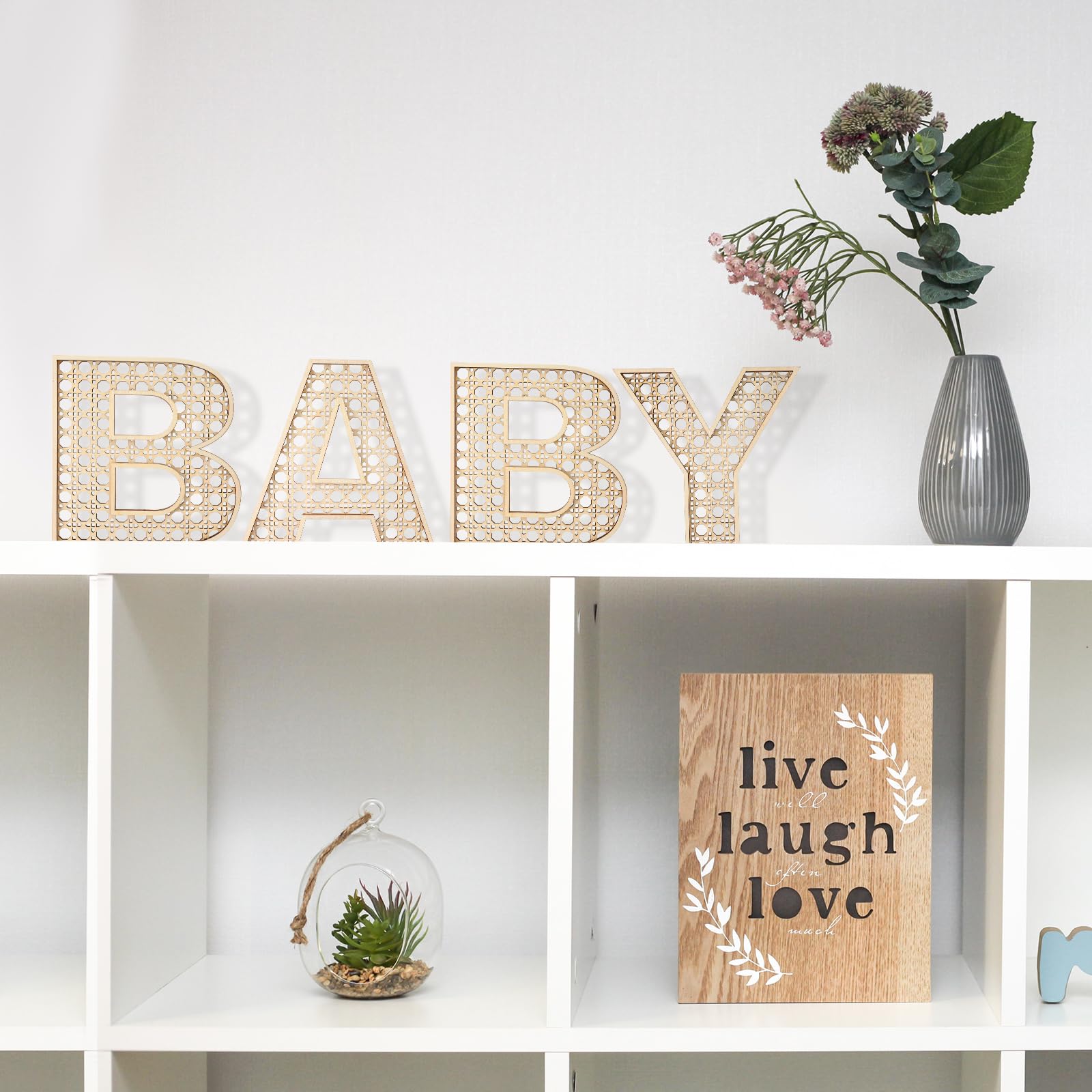 Menkxi rustic letters stay charming in a child’s room for years.