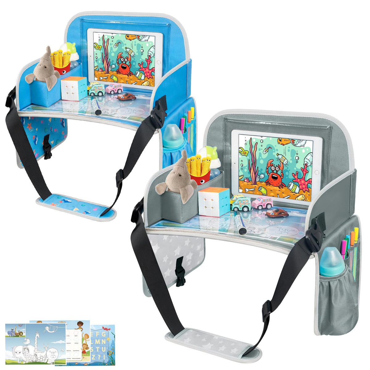 MENZOKE kids travel tray car seat setup supports long road trips.