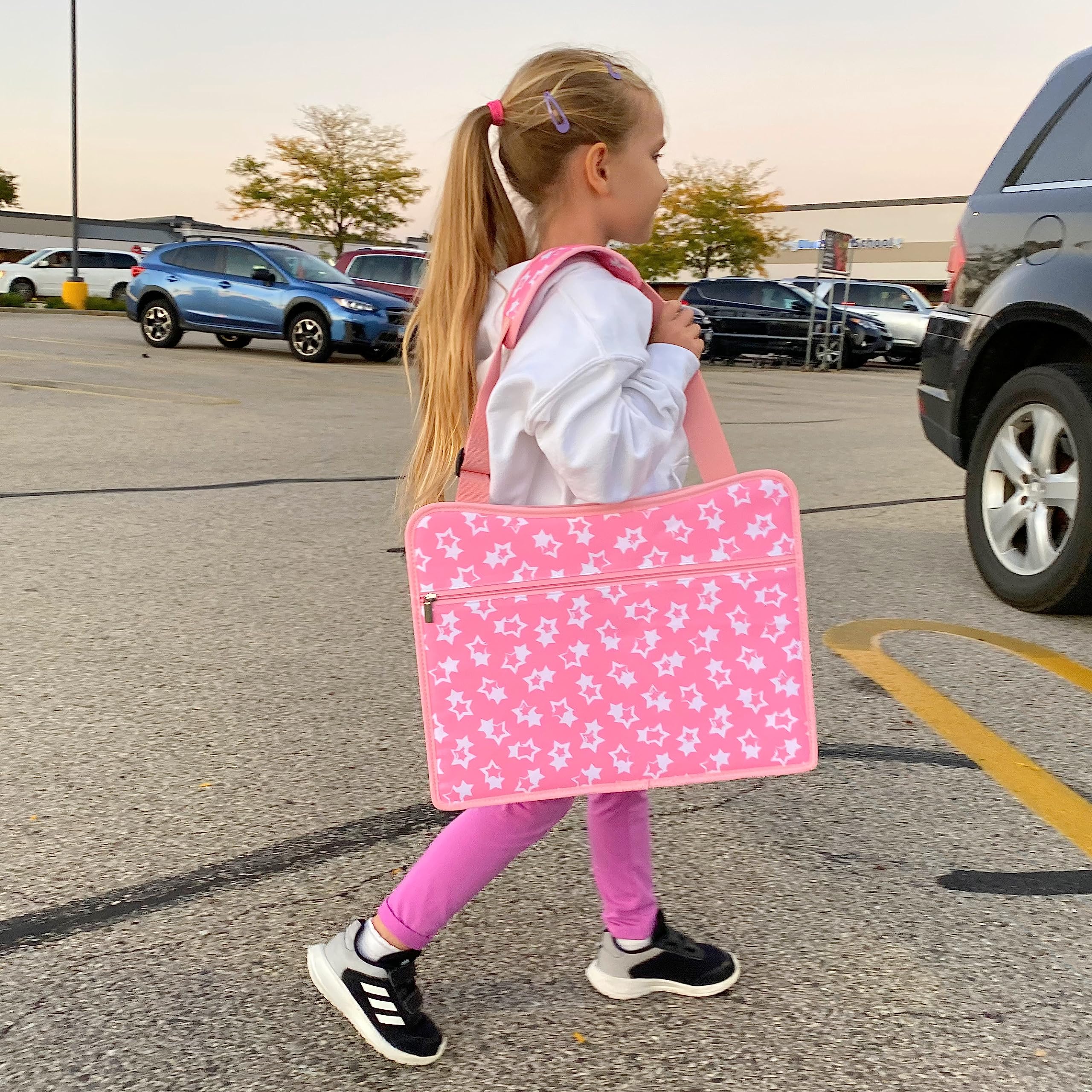 MENZOKE Kids Travel Tray compact fold design stores away after travel.