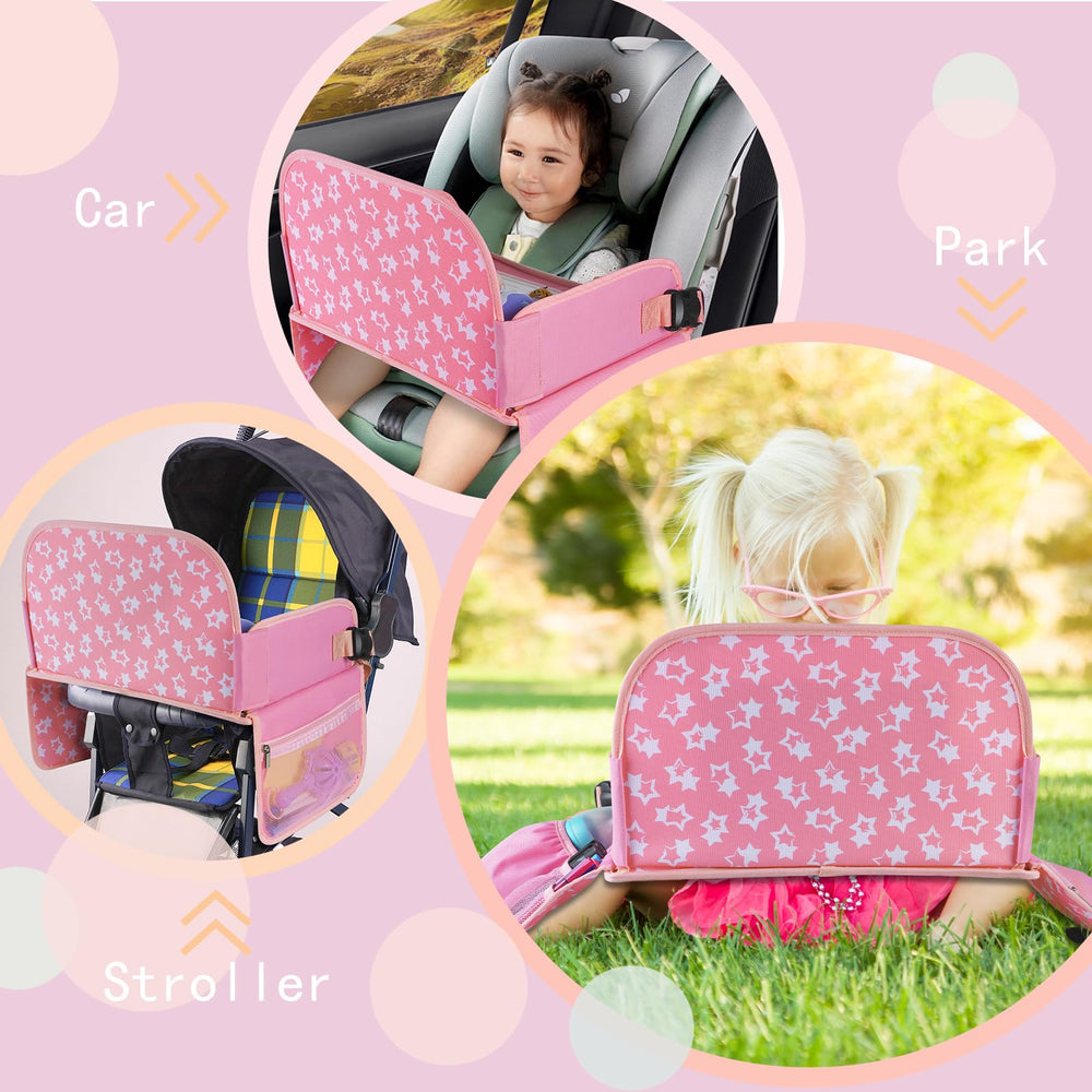 MENZOKE Kids Travel Tray durable 600D polyester resists wear on trips.