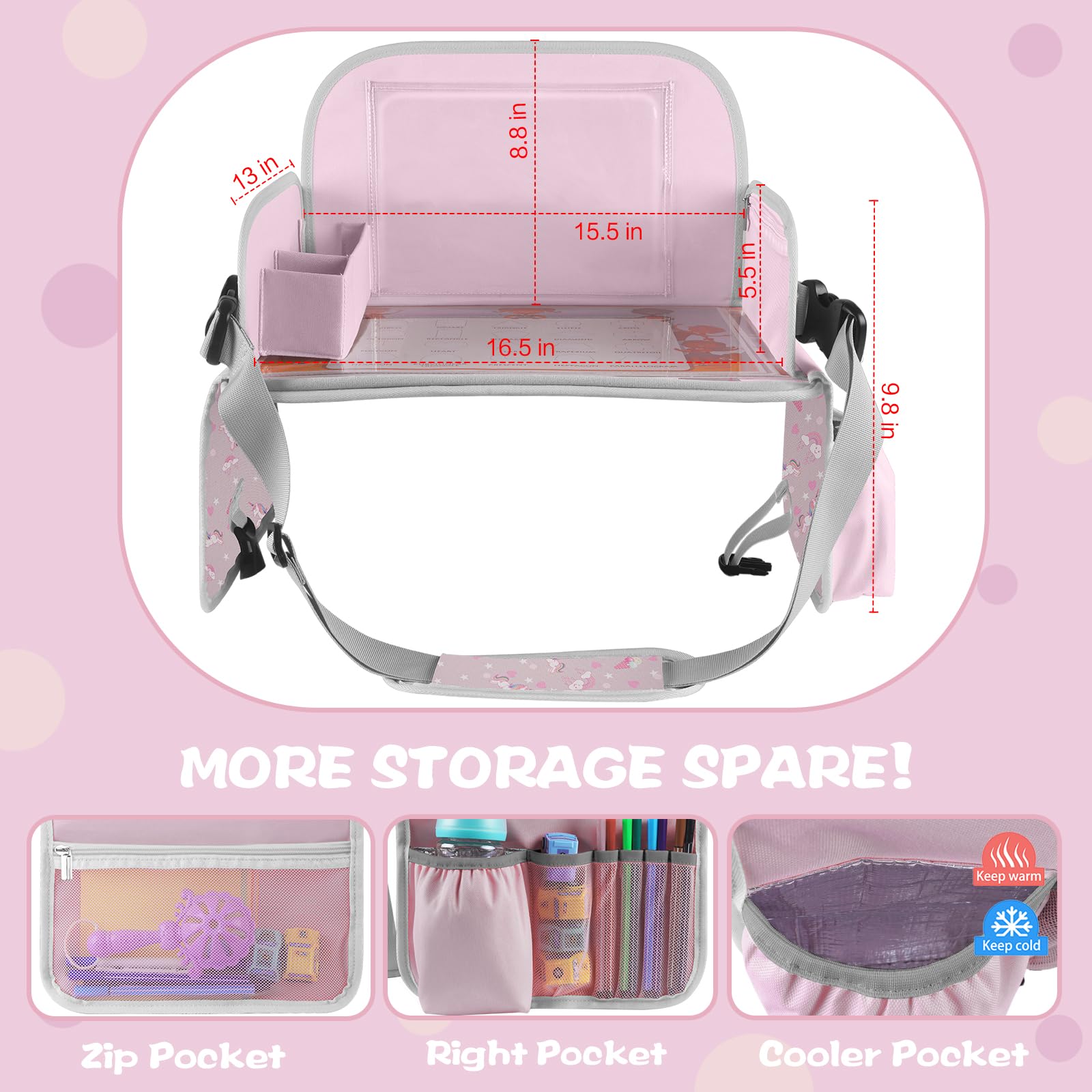 MENZOKE durable 600D polyester tray withstands frequent car and plane trips.