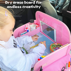 MENZOKE Kids Travel Tray ipad holder secures tablet for distraction-free travel.