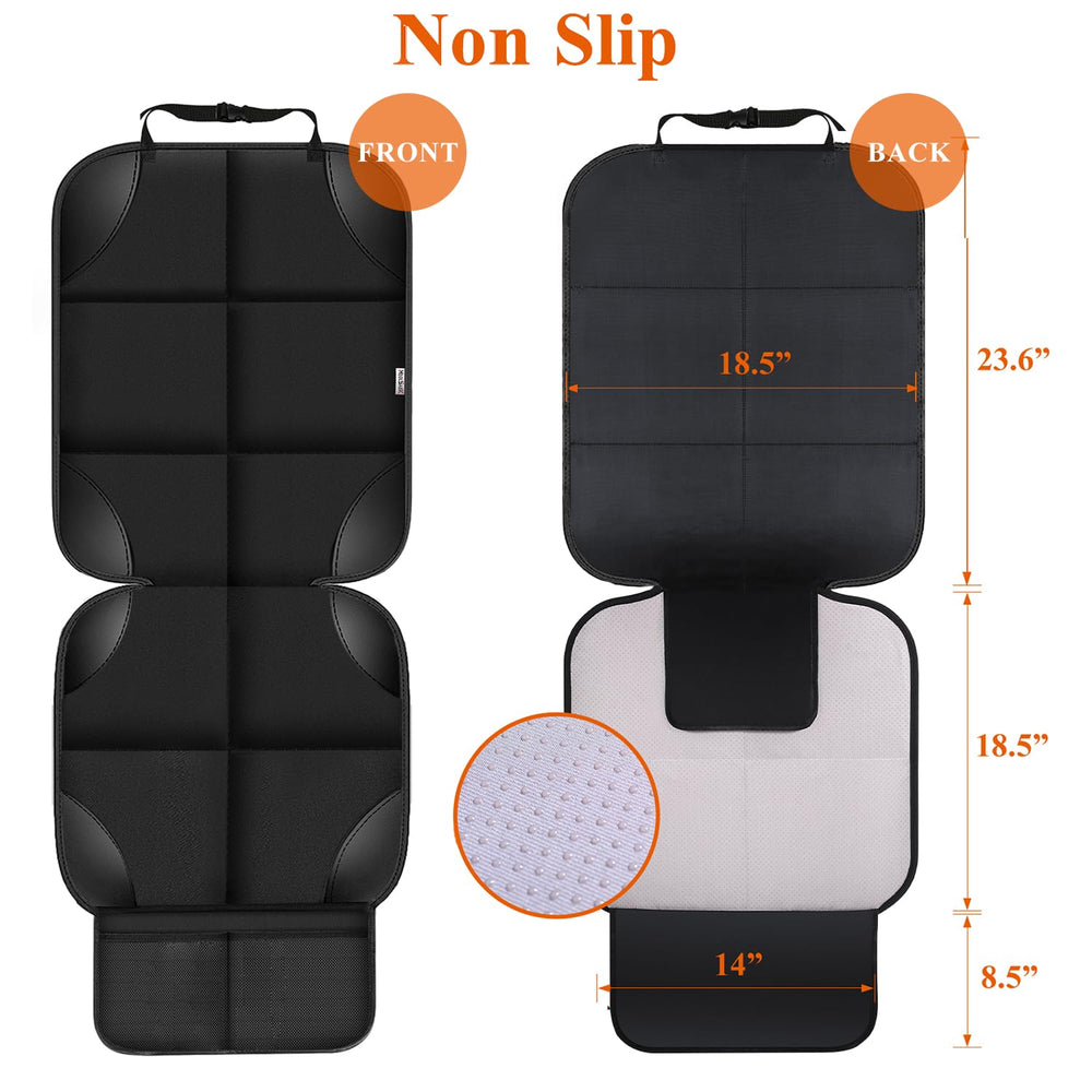 Meolsaek backseat organizer kick mat with pockets keeps essentials within reach