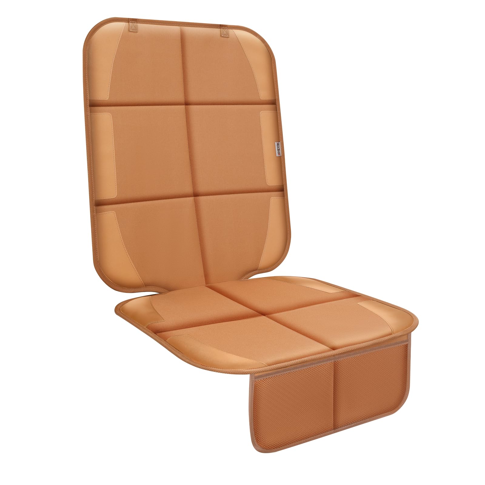 Meolsaek car seat protector anti-slip back keeps cover in place.