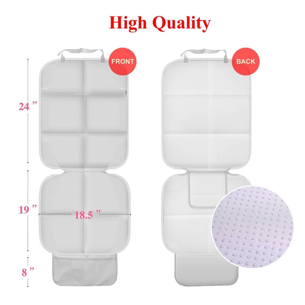 Meolsaek car seat protector anti-slip underside—helps stay in place during rides.