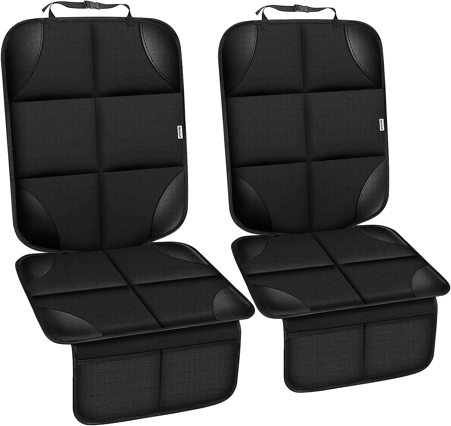 Meolsaek car seat protector backrest with durable padding guards upholstery.