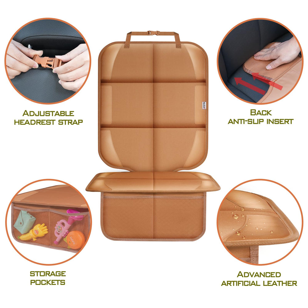 Meolsaek car seat protector PVC corner guards seat edges from wear.