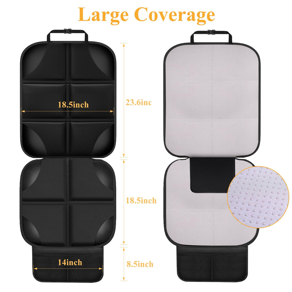 Meolsaek car seat protector upgraded anti-slip system keeps seat secure