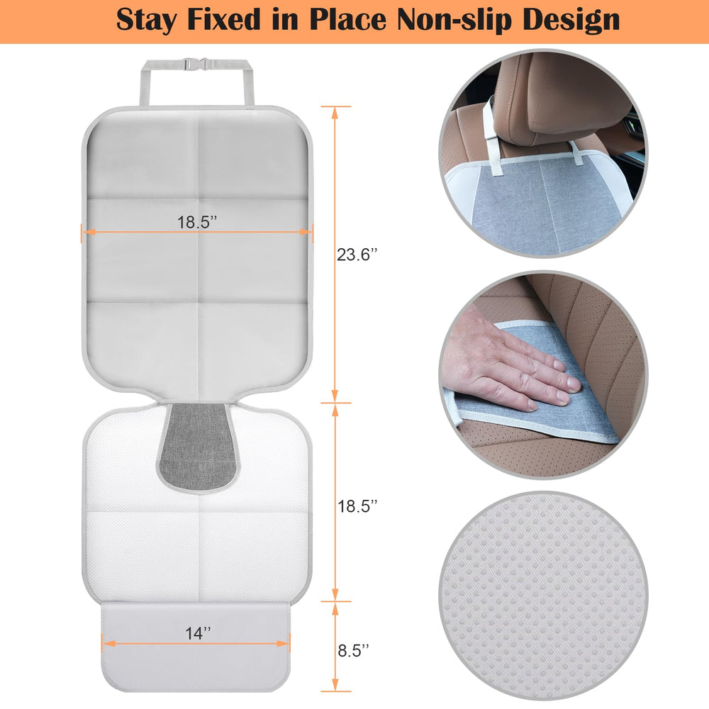 Meolsaek Car Seat Protector waterproof 600D fabric shields leather seats from spills