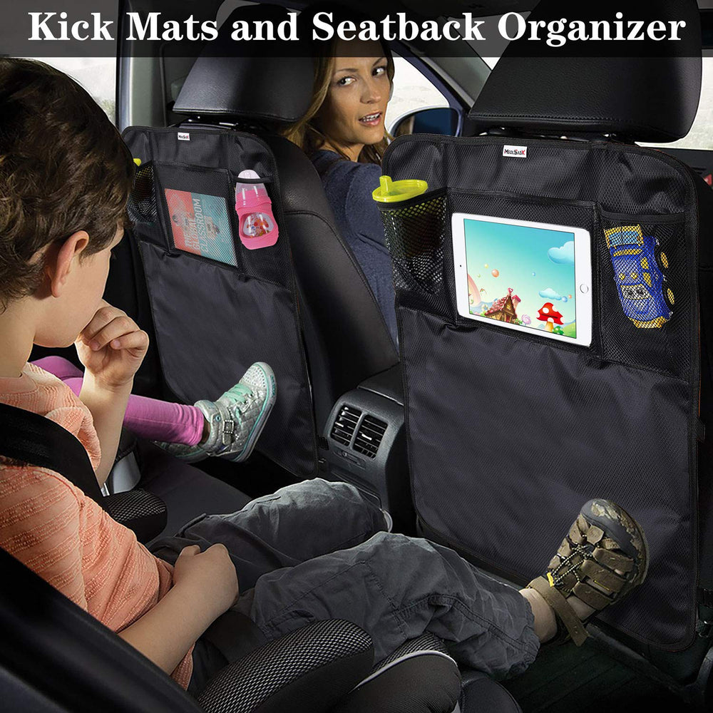 Meolsaek kick mats buckle straps stay secure during trips.